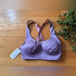 Sports Bra All in Motion PURPLE Cross-Back Convertible Adjustable 34C Hi Impact